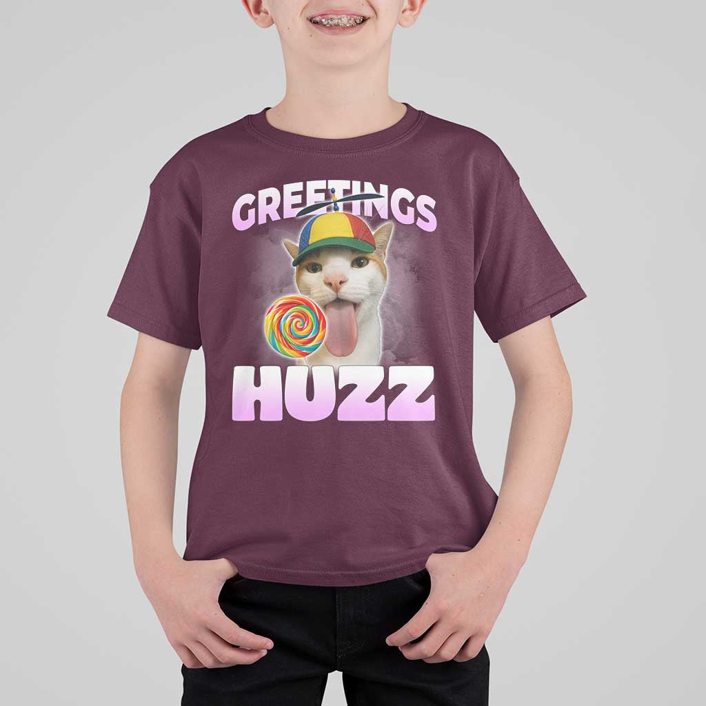 Funny Cat Meme T Shirt For Kid Greetings Huzz - Wonder Print Shop