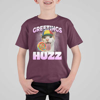 Funny Cat Meme T Shirt For Kid Greetings Huzz - Wonder Print Shop