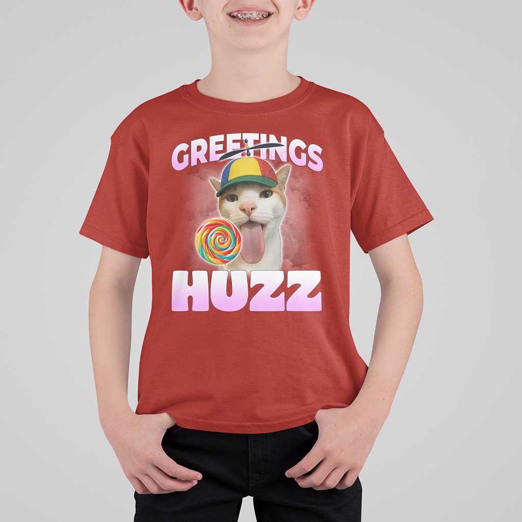 Funny Cat Meme T Shirt For Kid Greetings Huzz - Wonder Print Shop