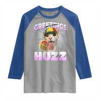 Funny Cat Meme Raglan Shirt Greetings Huzz - Wonder Print Shop