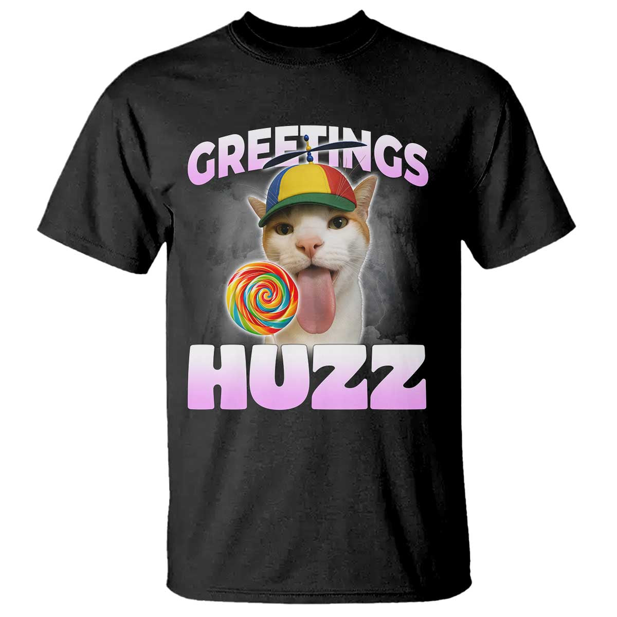 Funny Cat Meme T Shirt Greetings Huzz - Wonder Print Shop