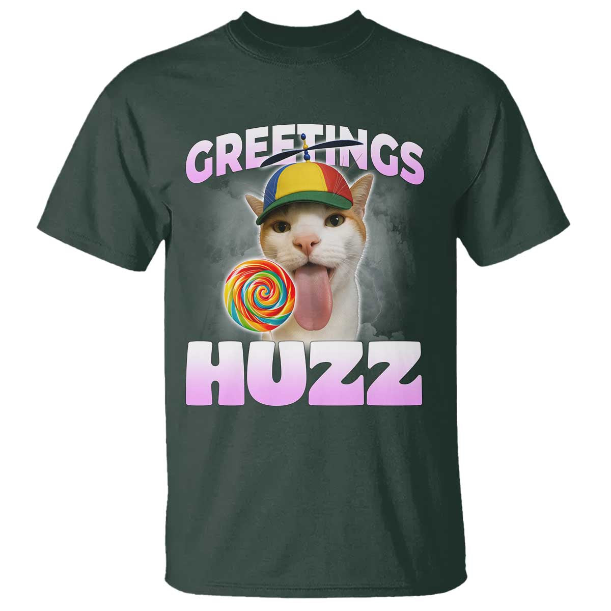Funny Cat Meme T Shirt Greetings Huzz - Wonder Print Shop