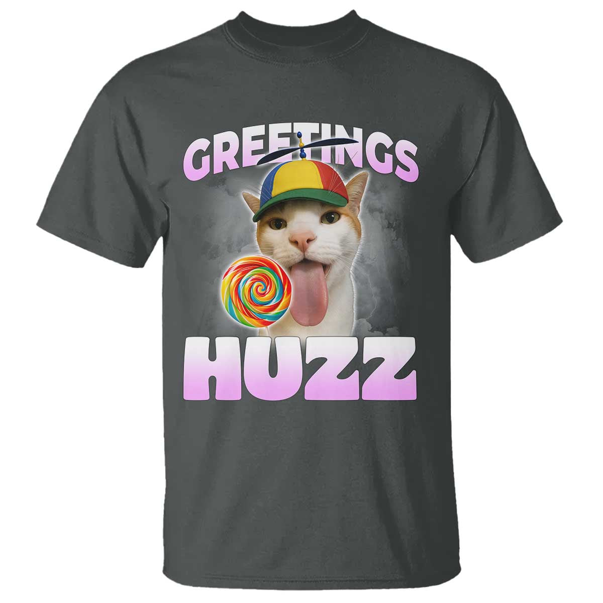 Funny Cat Meme T Shirt Greetings Huzz - Wonder Print Shop