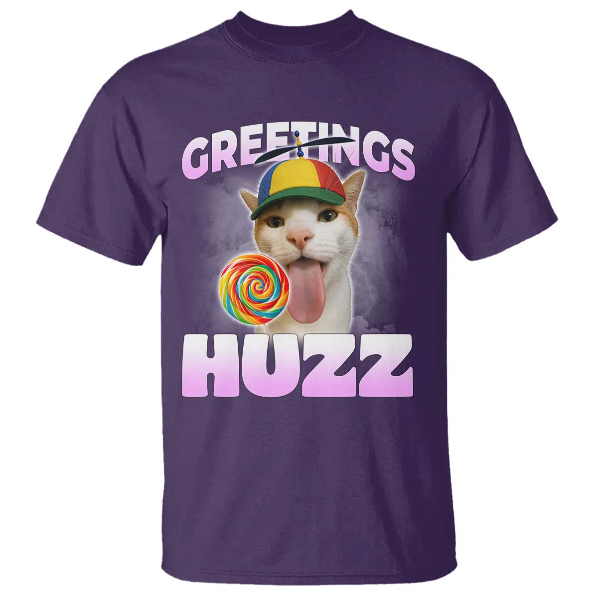 Funny Cat Meme T Shirt Greetings Huzz - Wonder Print Shop