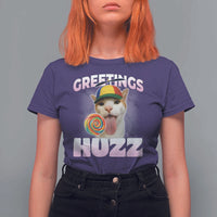 Funny Cat Meme T Shirt For Women Greetings Huzz - Wonder Print Shop