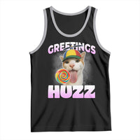 Funny Cat Meme Tank Top Greetings Huzz - Wonder Print Shop