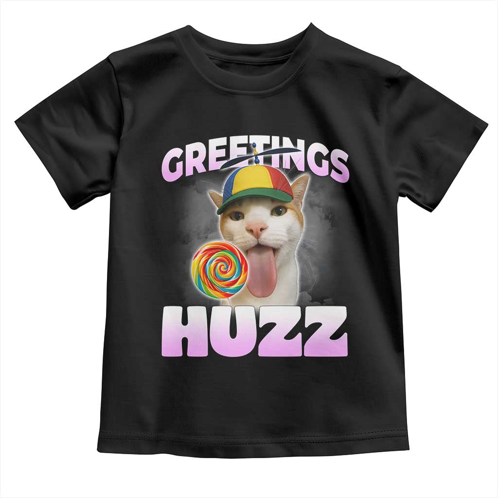 Funny Cat Meme Toddler T Shirt Greetings Huzz - Wonder Print Shop