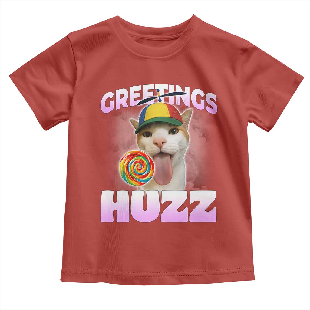 Funny Cat Meme Toddler T Shirt Greetings Huzz - Wonder Print Shop