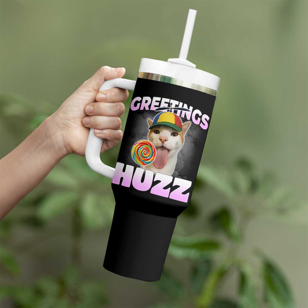 Funny Cat Meme Tumbler With Handle Greetings Huzz - Wonder Print Shop
