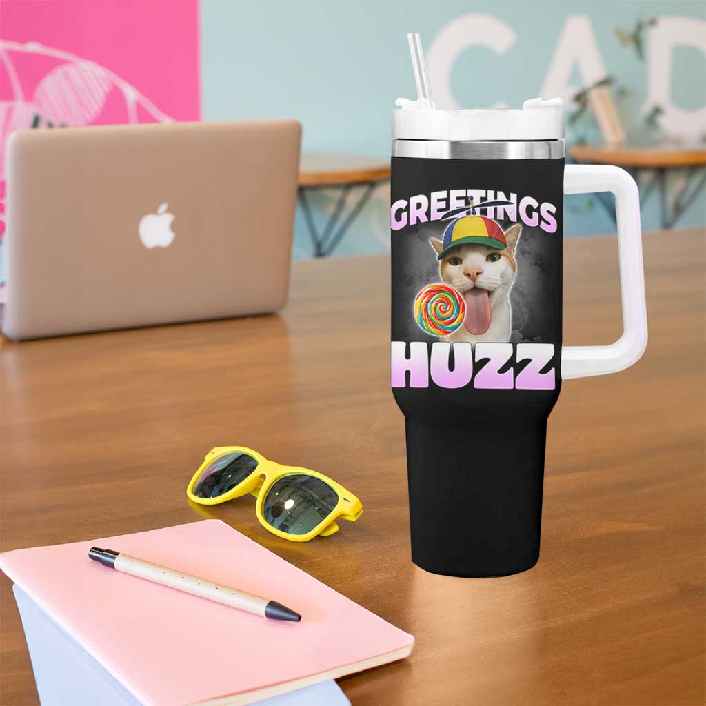 Funny Cat Meme Tumbler With Handle Greetings Huzz - Wonder Print Shop