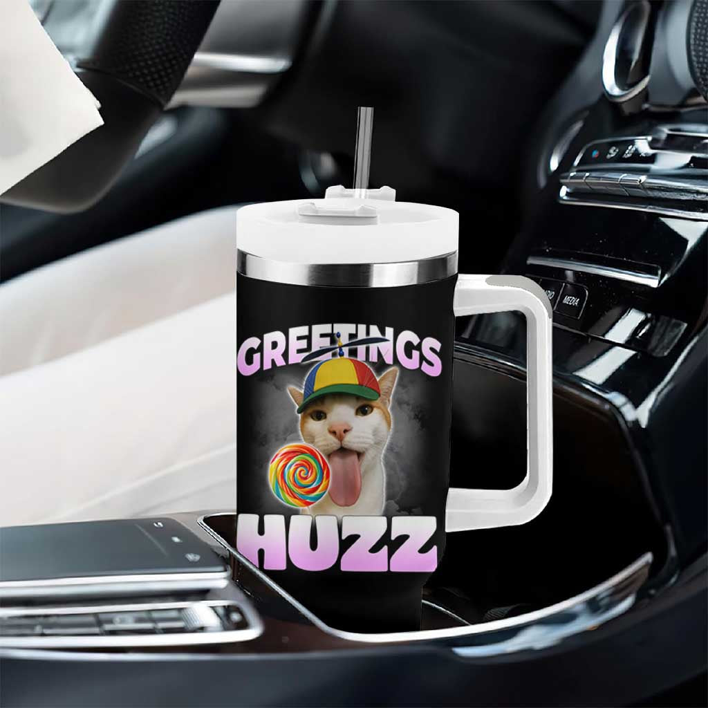 Funny Cat Meme Tumbler With Handle Greetings Huzz - Wonder Print Shop