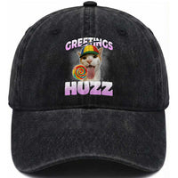 Funny Cat Meme Washed Cotton Baseball Cap Greetings Huzz