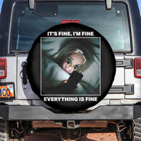Funny Doll Face Meme Spare Tire Cover It Is Fine I Am Fine Everything Is Fine - Wonder Print Shop