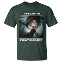 Funny Doll Face Meme T Shirt It Is Fine I Am Fine Everything Is Fine - Wonder Print Shop