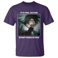 Funny Doll Face Meme T Shirt It Is Fine I Am Fine Everything Is Fine - Wonder Print Shop