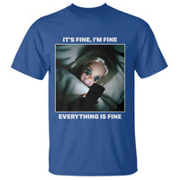 Funny Doll Face Meme T Shirt It Is Fine I Am Fine Everything Is Fine - Wonder Print Shop