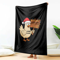 Chicken Game Christmas Throw Blanket Funny Do Not Look At The Chicken - Wonder Print Shop