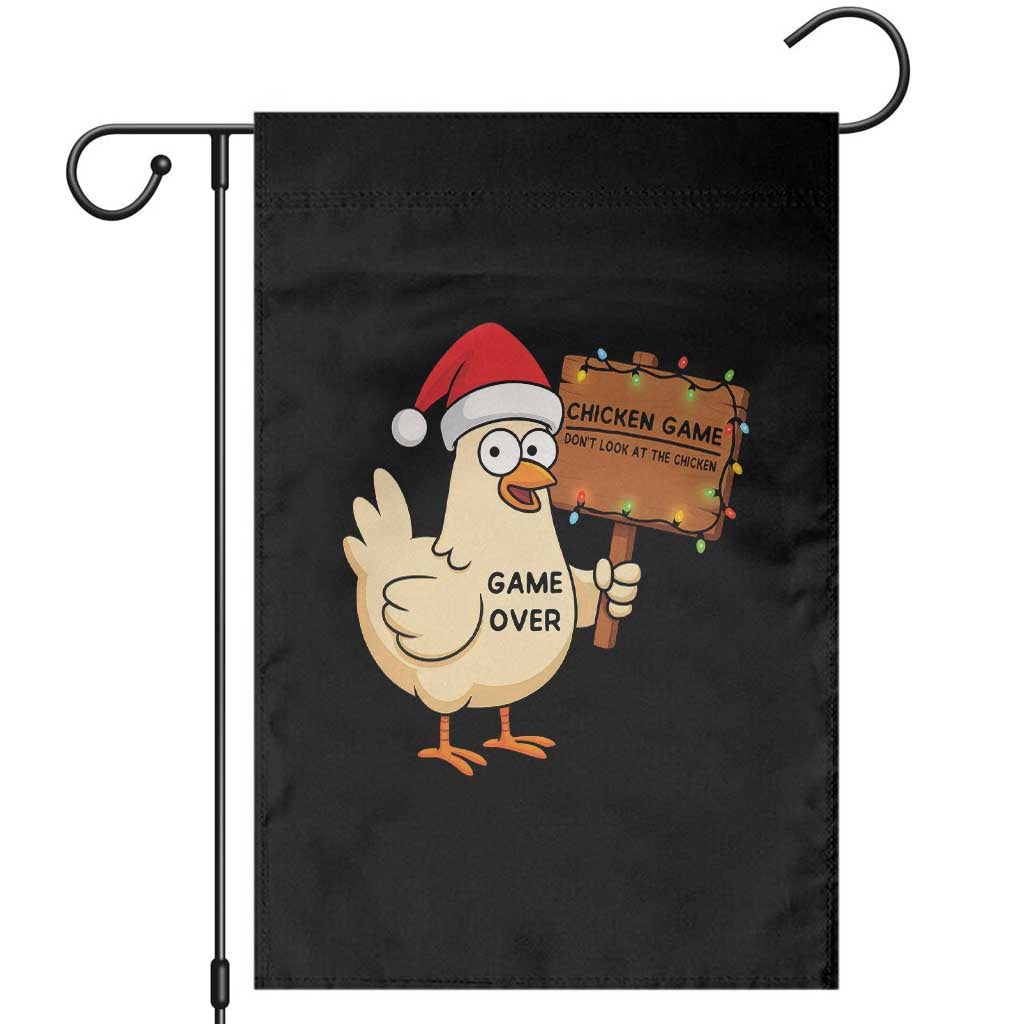 Chicken Game Christmas Garden Flag Funny Do Not Look At The Chicken - Wonder Print Shop