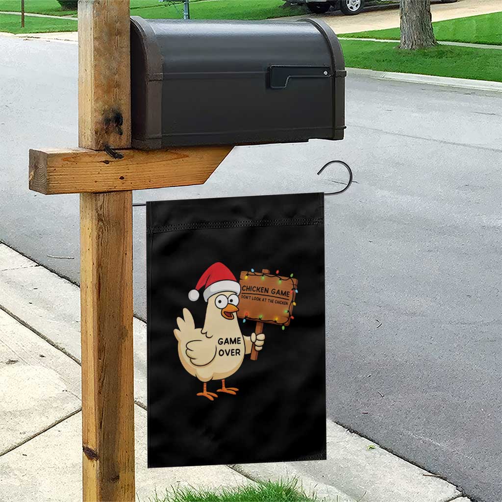 Chicken Game Christmas Garden Flag Funny Do Not Look At The Chicken - Wonder Print Shop