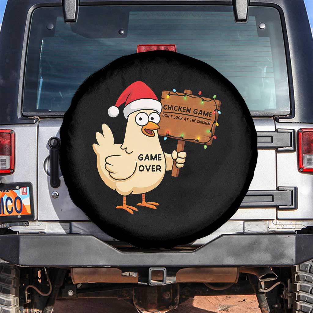 Chicken Game Christmas Spare Tire Cover Funny Do Not Look At The Chicken - Wonder Print Shop
