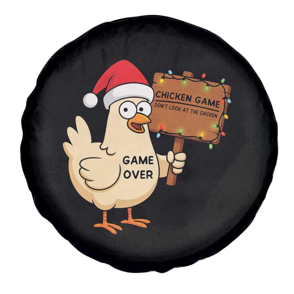 Chicken Game Christmas Spare Tire Cover Funny Do Not Look At The Chicken - Wonder Print Shop