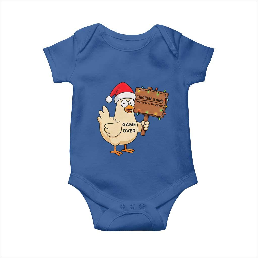 Chicken Game Christmas Baby Onesie Funny Do Not Look At The Chicken - Wonder Print Shop