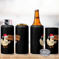 Chicken Game Christmas 4 in 1 Can Cooler Tumbler Funny Do Not Look At The Chicken - Wonder Print Shop