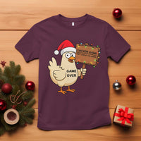 Chicken Game Christmas T Shirt Funny Do Not Look At The Chicken - Wonder Print Shop