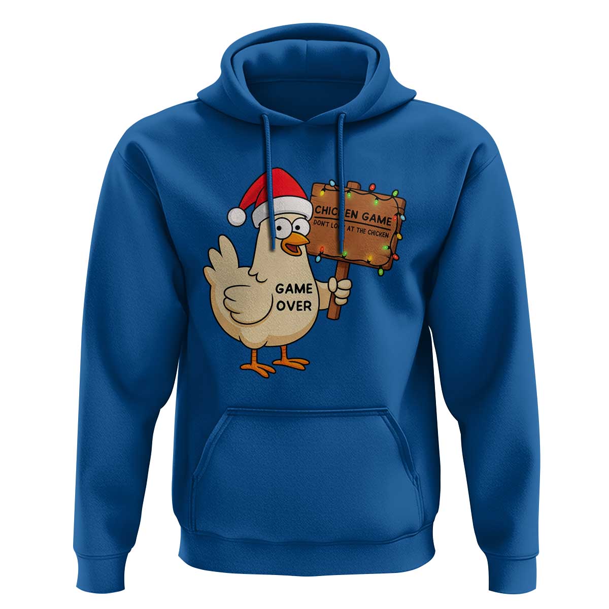 Chicken Game Christmas Hoodie Funny Do Not Look At The Chicken - Wonder Print Shop