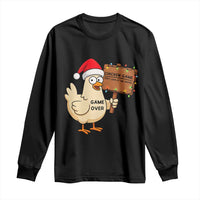 Chicken Game Christmas Long Sleeve Shirt Funny Do Not Look At The Chicken - Wonder Print Shop