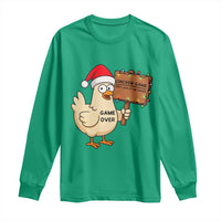 Chicken Game Christmas Long Sleeve Shirt Funny Do Not Look At The Chicken - Wonder Print Shop