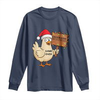 Chicken Game Christmas Long Sleeve Shirt Funny Do Not Look At The Chicken - Wonder Print Shop