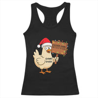 Chicken Game Christmas Racerback Tank Top Funny Do Not Look At The Chicken - Wonder Print Shop