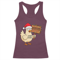 Chicken Game Christmas Racerback Tank Top Funny Do Not Look At The Chicken - Wonder Print Shop