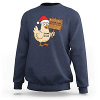 Chicken Game Christmas Sweatshirt Funny Do Not Look At The Chicken - Wonder Print Shop