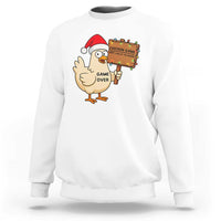 Chicken Game Christmas Sweatshirt Funny Do Not Look At The Chicken - Wonder Print Shop