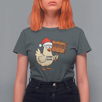 Chicken Game Christmas T Shirt For Women Funny Do Not Look At The Chicken - Wonder Print Shop
