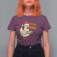 Chicken Game Christmas T Shirt For Women Funny Do Not Look At The Chicken - Wonder Print Shop