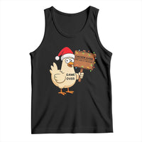 Chicken Game Christmas Tank Top Funny Do Not Look At The Chicken - Wonder Print Shop