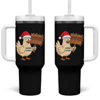 Chicken Game Christmas Tumbler With Handle Funny Do Not Look At The Chicken - Wonder Print Shop