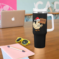 Chicken Game Christmas Tumbler With Handle Funny Do Not Look At The Chicken - Wonder Print Shop
