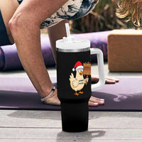Chicken Game Christmas Tumbler With Handle Funny Do Not Look At The Chicken - Wonder Print Shop