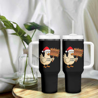 Chicken Game Christmas Tumbler With Handle Funny Do Not Look At The Chicken - Wonder Print Shop