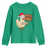 Chicken Game Christmas Youth Sweatshirt Funny Do Not Look At The Chicken - Wonder Print Shop