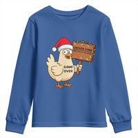 Chicken Game Christmas Youth Sweatshirt Funny Do Not Look At The Chicken - Wonder Print Shop
