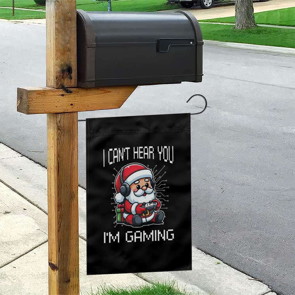 Funny Santa Gamer Christmas Garden Flag I Can Not Hear You I Am Gaming - Wonder Print Shop