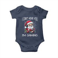 Funny Santa Gamer Christmas Baby Onesie I Can Not Hear You I Am Gaming - Wonder Print Shop