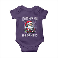 Funny Santa Gamer Christmas Baby Onesie I Can Not Hear You I Am Gaming - Wonder Print Shop