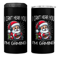 Funny Santa Gamer Christmas 4 in 1 Can Cooler Tumbler I Can Not Hear You I Am Gaming - Wonder Print Shop