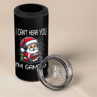 Funny Santa Gamer Christmas 4 in 1 Can Cooler Tumbler I Can Not Hear You I Am Gaming - Wonder Print Shop